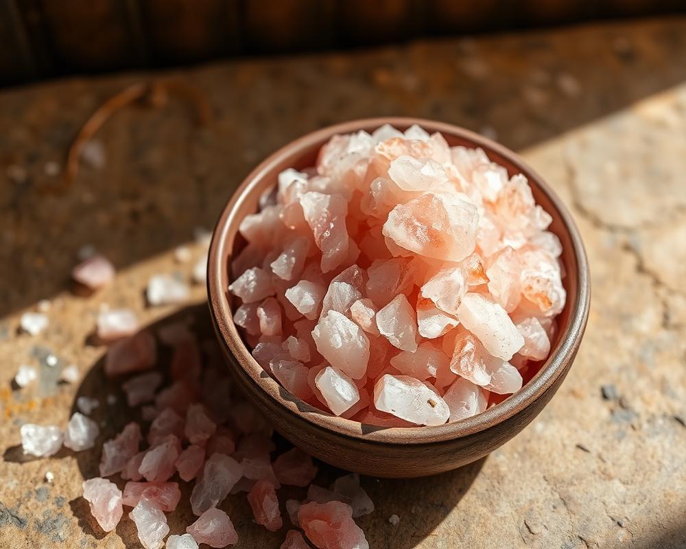Himalayan pink salt crystals in bulk export packaging from Pakistan